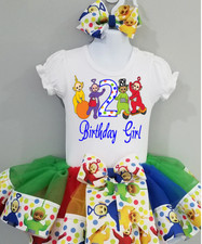 Girls TELETUBBIES Birthday Ribbon Tutu Outfit...