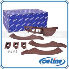 7x Red Brown Door Handle Panel Cover Trim Set for BMW 528i 535i 550i 535d xDrive