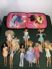 Vintage Barbie Lot Dolls W/Clothes 1966 Mattel Carrying Case, Read Description