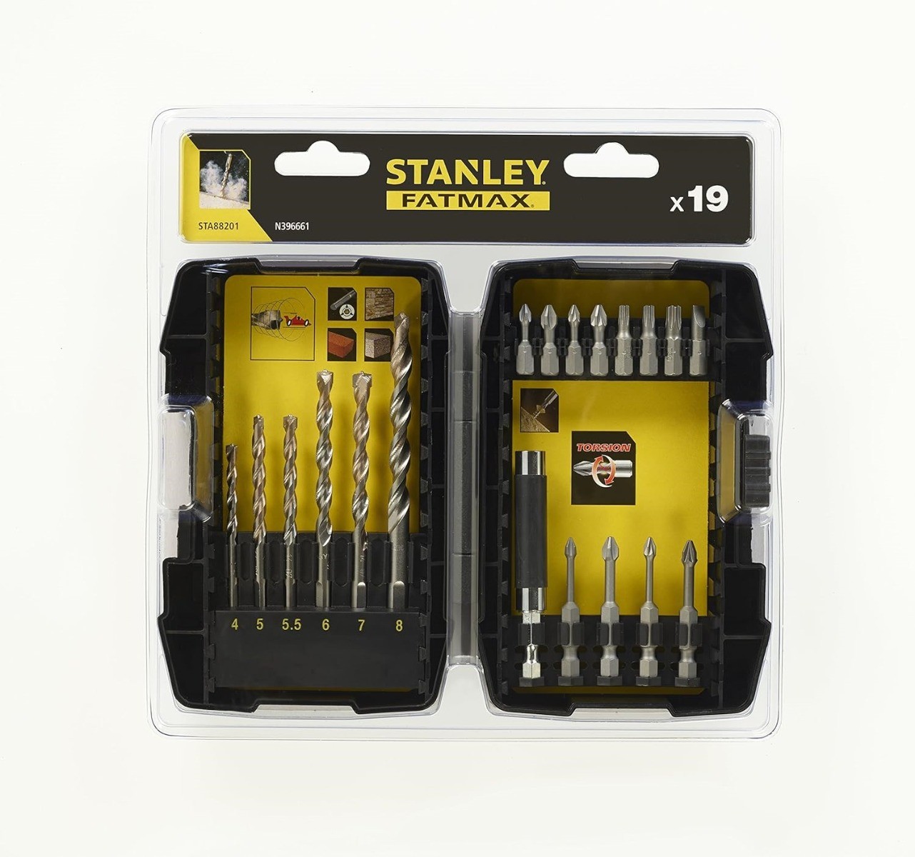 STANLEY - SET PUNTE PER AVVITARE E FORARE 19PZ