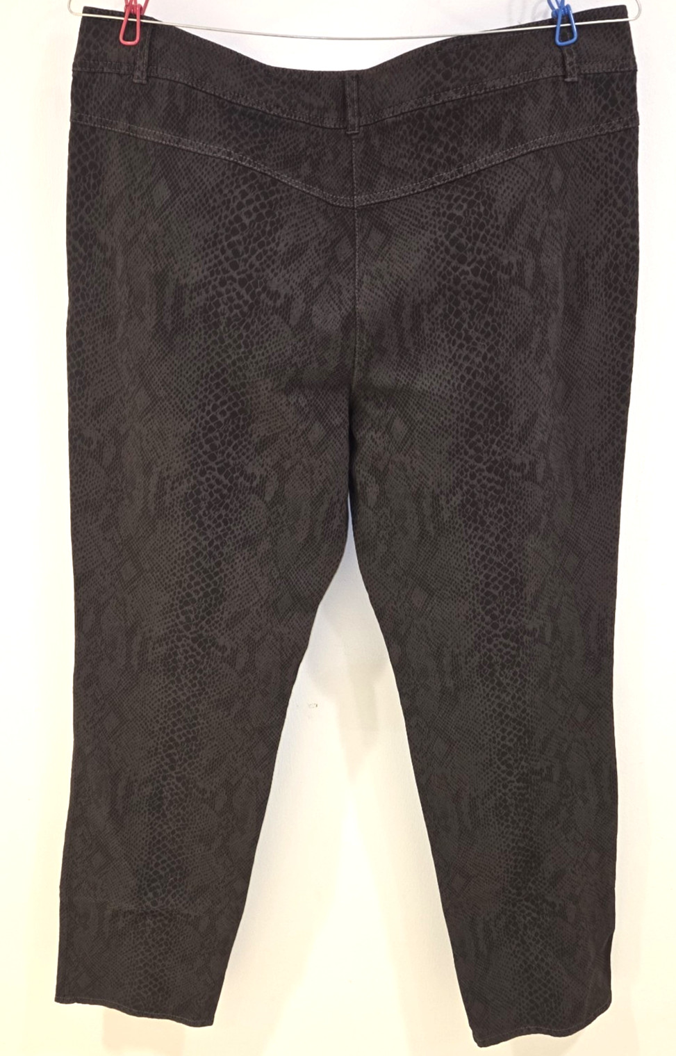 Gerry Weber Brown Python Snake Print Pants Cotton… - image 2