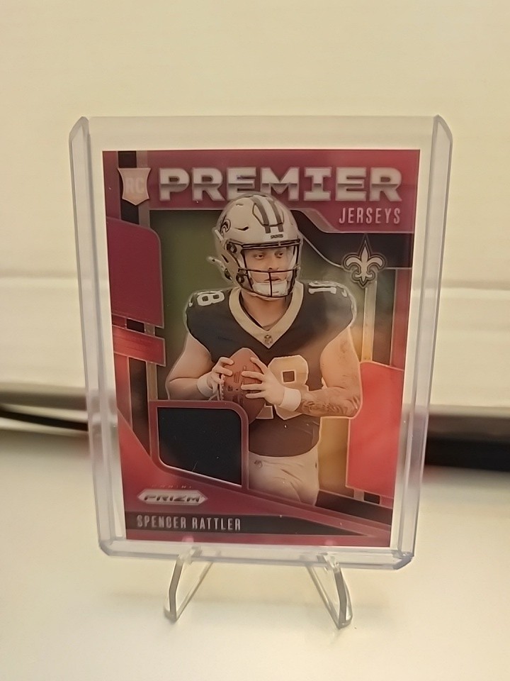 SPENCER RATTLER 2024 Panini Prizm PINK PREMIER JERSEYS RC NEW ORLEANS SAINTS