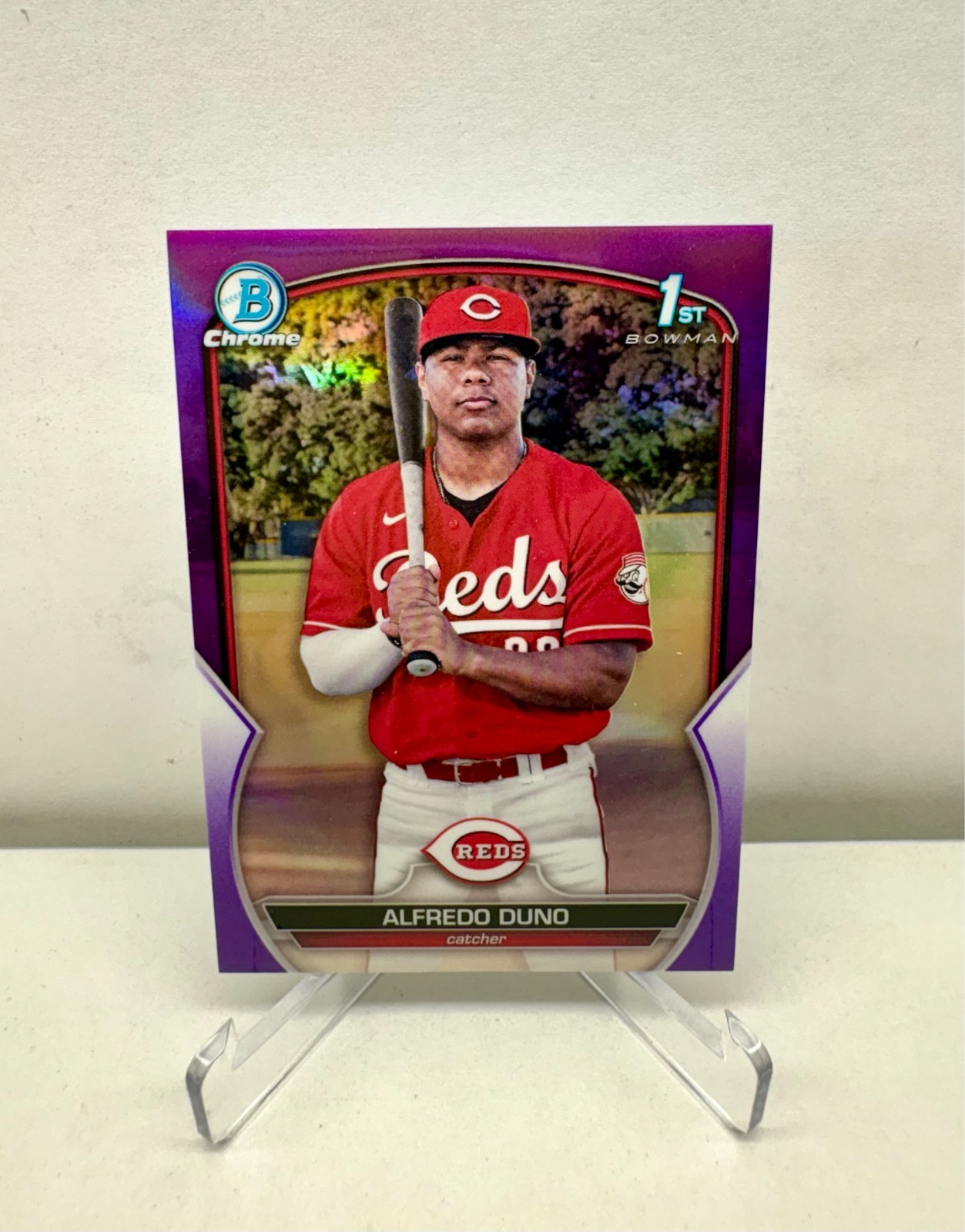 2023 Bowman Chrome Alfredo Duno #BCP-238 Purple Refractor /250 Reds 1st