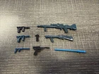 Lot of 8 Star Wars Repro Vintage Kenner Style Blue Lightsaber Blaster Gun Rifle