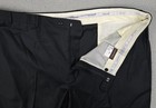 Santorelli NEW Black Luxury Serge Romeo Wool Dress Pants Size 50L Unfinished Hem — photo 3