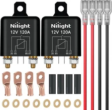 Nilight 2PC 120A Starter Relay 4 Pin Split Relays Switch 12V Continuous SPST