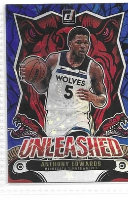 2024-25 Panini Anthony Edwards Donruss Unleashed International Blue Stars 01/99 - Bild 1 von 2