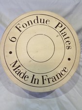 NIB Williams Sonoma Varages Set 6 Fondue Plates White Sectioned Divided