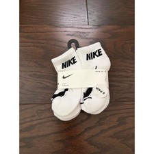 Nike Kids 6 Pack Everyday Cushioned Ankle Socks White Black BN0508-F00 10C-3Y