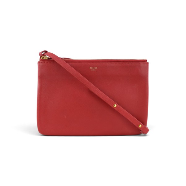 Celine Trio Small Red Bag- Crossbody