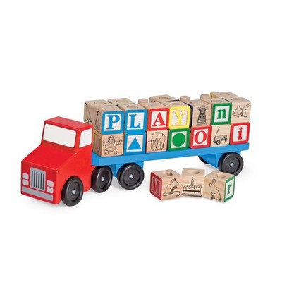 Melissa & Doug Alphabet Blöcke Holz LKW pädagogisches Spielzeug