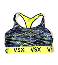 Victoria's Secret VSX The Player Racerback Sport Bra Neon Stripe