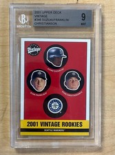 2001 Vintage Ryan Franklin Ichiro Suzuki Christianson BGS 9 MINT Rookie RC HOF