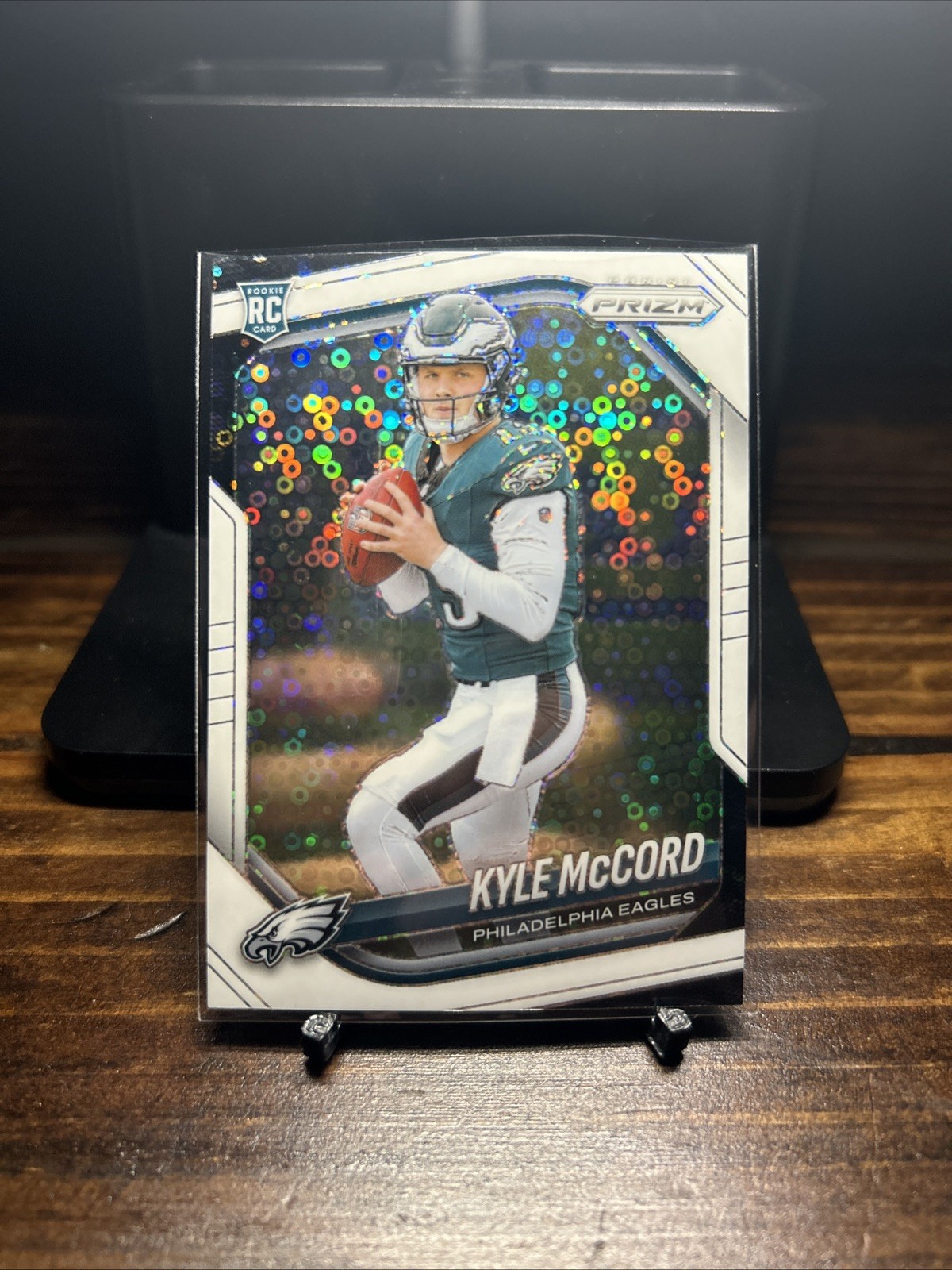 2025 Prizm Kyle McCord #377 White Disco Prizm RC EAGLES