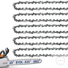 5 Pack 20 Inch Chainsaw Chain Fit Stihl .325 Pitch .063 Gauge 81 Drive Links