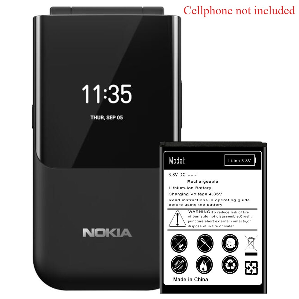 For Nokia 2720 V Flip TA-1295 USA Excellent 1650mAh Lithium High
