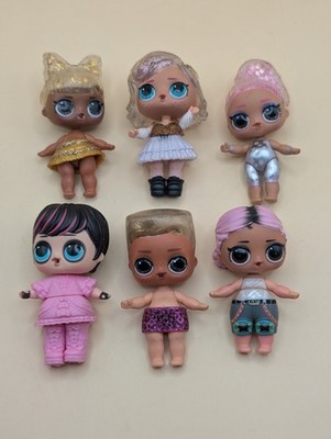 LOL Surprise Dolls Lot Of 6 Glitter Hair Fashion Figures MGA Toys Authentic