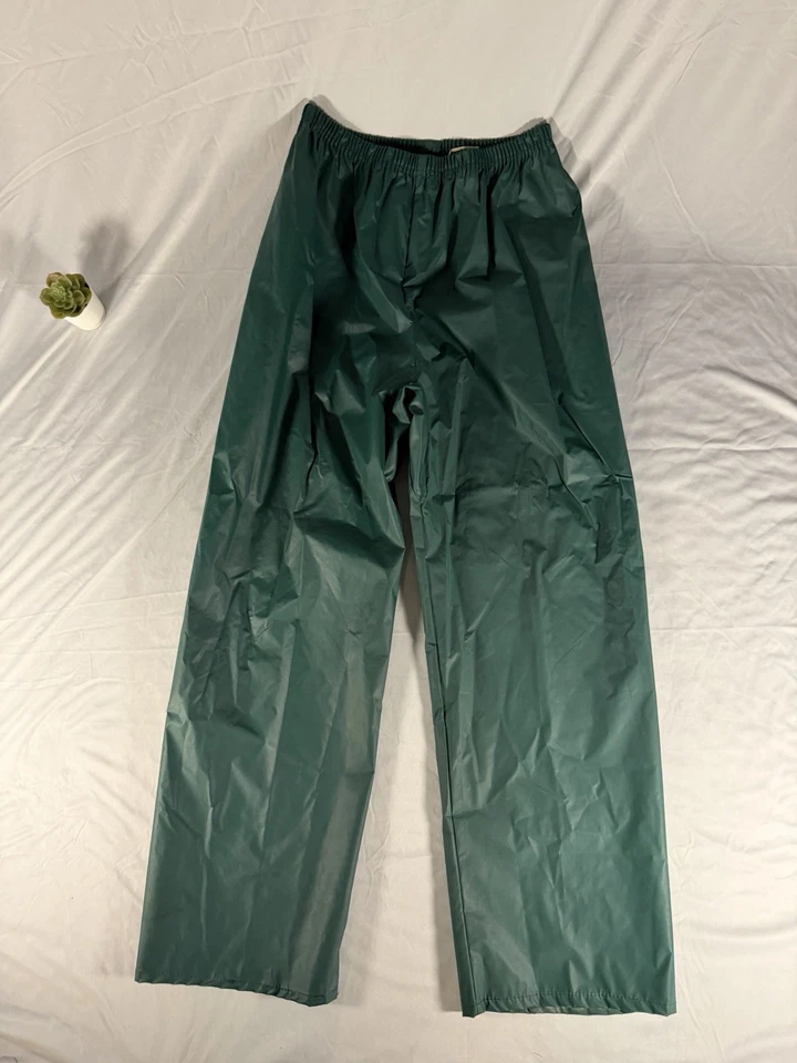 Traje de Lluvia LL Bean Vintage PVC Shell Exterior Capucha Impermeable Chaqueta Pantalones XL Foto 3 de 4
