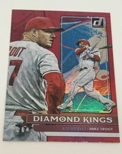 2022 Panini Donruss Diamond Kings Mike Trout #14 Angels Red Holo