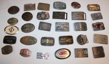 LOT OF 30 VINTAGE BELT BUCKLES VARIOUS DESIGNS MAKERS NO DUPLICATES