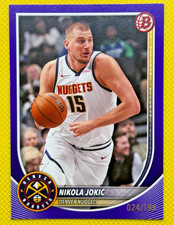Nikola Jokic #100 [Purple Pattern Border] 2025 Bowman NBA SSP /199