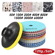 12 pz dischi diamantati per lucidatura, tampone abrasivo, set tamponi per lucidatura, per marmo granito cemento