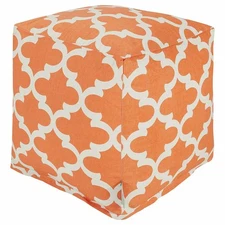 Majestic Home Goods Cube Pouf Trellis Peach