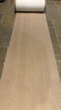 New Jute Herringbone Stair Runner 5.5m x 50cm Natural Hallway Carpet