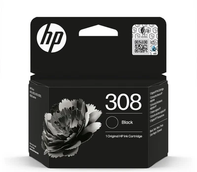 Original HP 308 Schwarz Patrone Für DeskJet 2900 Envy 6110e 6130e 6532e 6165e - Bild 1 von 4