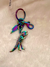 Coach Oilslick Rexy Rainbow Key Chain Bag Charm NWT