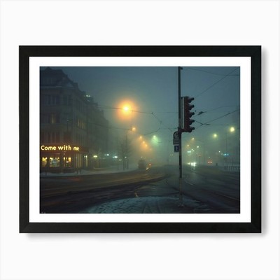 Komm mit mir Kunstdruck gerahmt Wandbild Poster Leinwanddruck Bild