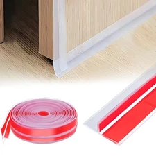 19.7Ft T-Shaped Clear Weather Stripping Door Seal, Door Draft Stopper Silicon...