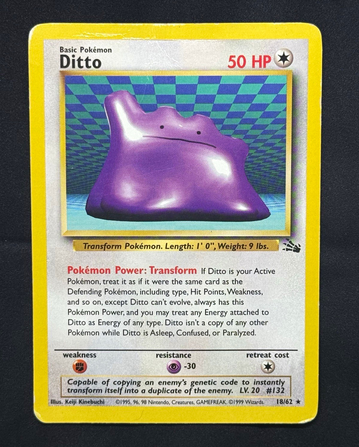 Wizards of the Coast Ditto 18/62 Fossil Rare Regular EN 50 HP Unlimited