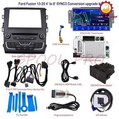 New For FORD Fusion/Mendeo 2013-2019 4'' SYNC1 TO SYNC3 8'' UPGRADE Set CONVERSION