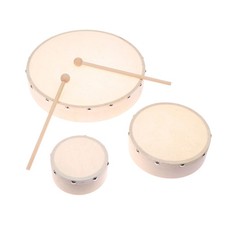 Frame Drums 4/6/7/8/9/10 Inch Hand Drum Wood Drum With Drum Stick Set Kids Toy
