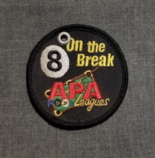 LMH Patch APA American Poolplayers Pool 8 ON The BREAK 8-BALL Snap Award Badge b