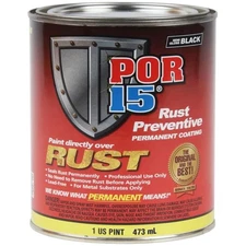 Semi-Gloss Black Rust Preventive Coating - 16 Fl Oz, Cures with Moisture