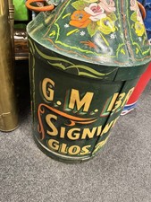 G M Brown Vintage large petrol can bargeware barge ware canal sign writer