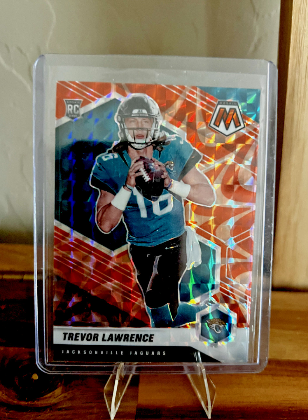 2021 Panini Mosaic Reactive Orange Prizm #301 Trevor Lawrence RC Jaguars