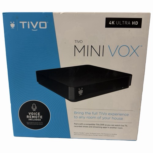 TiVo Mini VOX TCDA95000 Streaming Box w/Voice Remote Control & AC Adapter