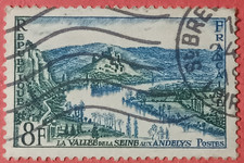 France 1954 - Vallee de la Seine 8f - Yvert 977 Oblitéré Used Stamp River