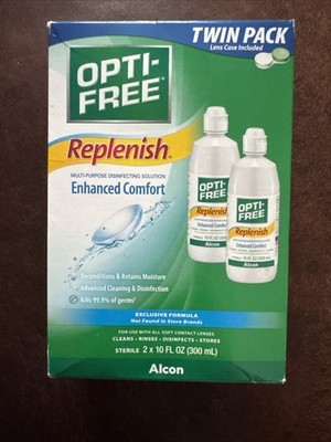 OPTI Free Replenish Multipurpose Contact Lens Disinfecting Solution Twin Pack 