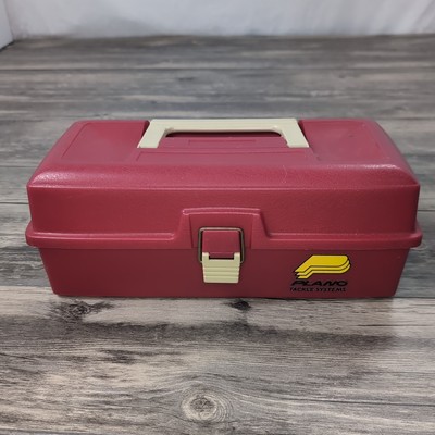 Vintage Red Plano's Fishing Tackle & Future Pro Storage Tray 13'' Made In USA
