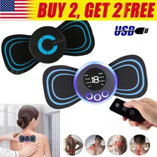 Portable EMS Electric Neck Back Massager Cervical Massage Patch Stimulator USA
