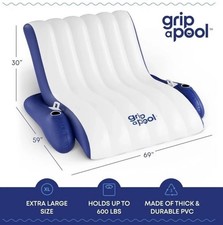 Pool Recliner Float Lounger For Adults Heavy Duty Lake Beach Floating Raft NEW 