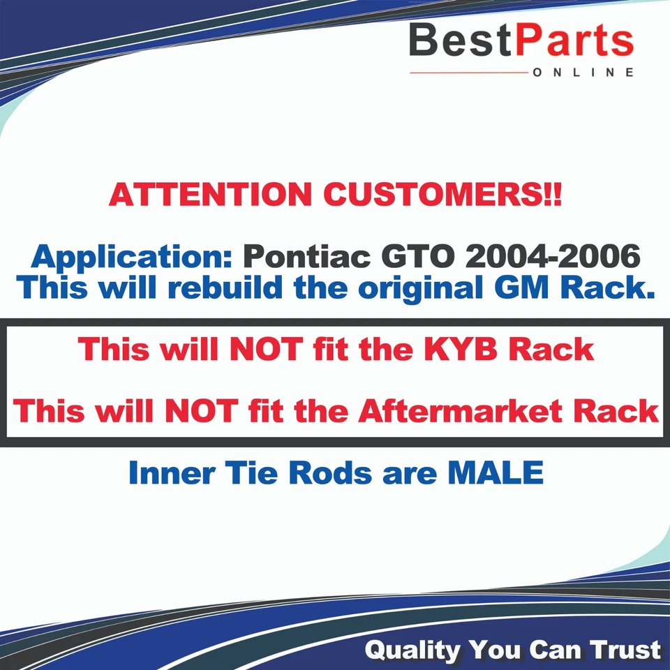 Extremo interior de la barra de amarre de la dirección para Pontiac GTO 2004 2005 2006 Foto 2 de 4