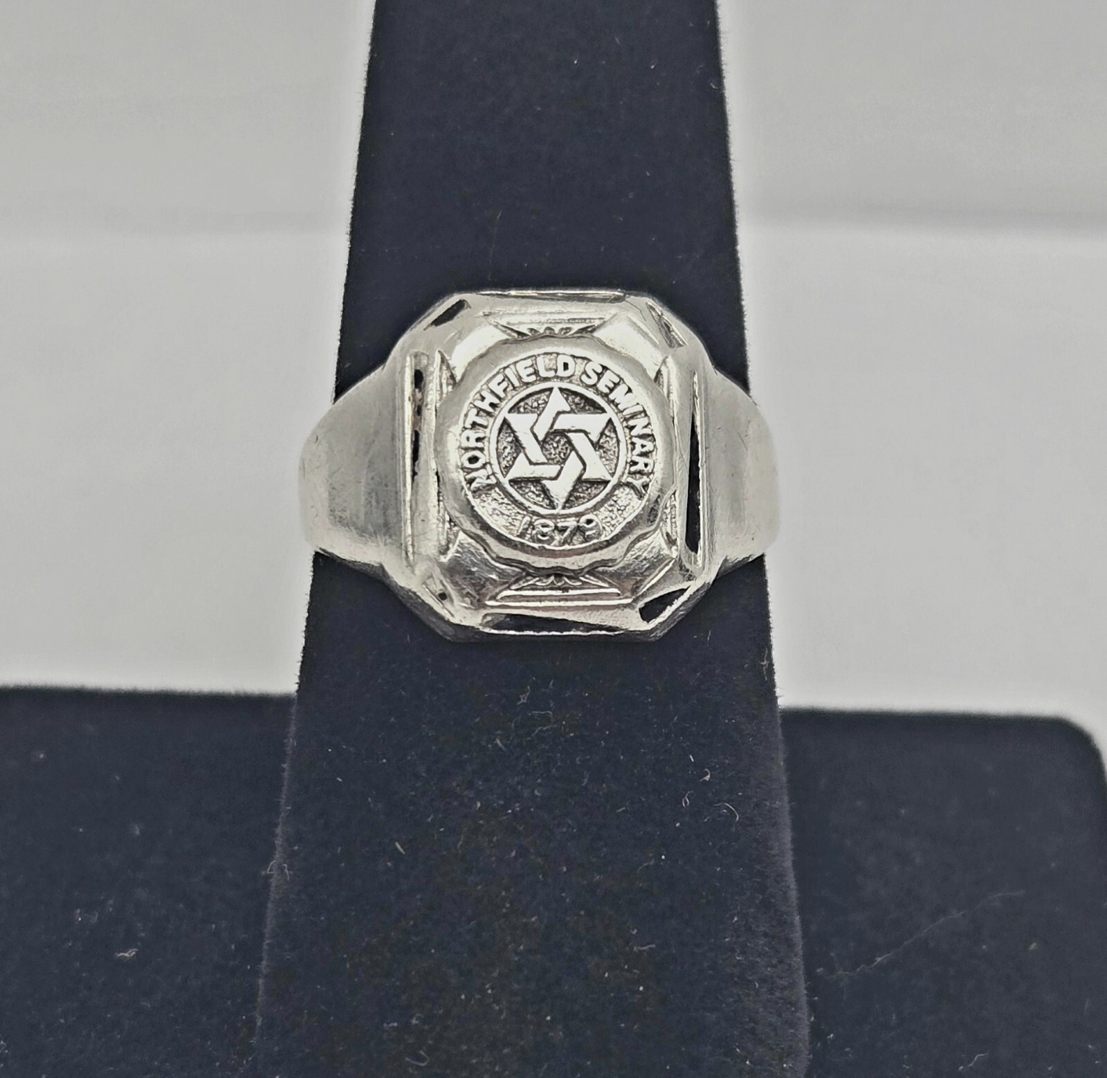 Vintage Northfield Seminary 1879 Sterling Silver Class Ring Size 7 - 6.5 Grams