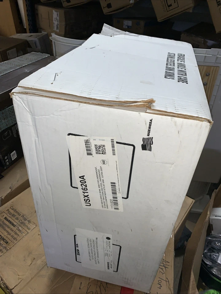 JUST MANUFACTURING USX1620-A 型 304 St 钢 16 英寸 O.D. x 20 英寸厨房水槽 18-Ga — 第 2/4 张图片