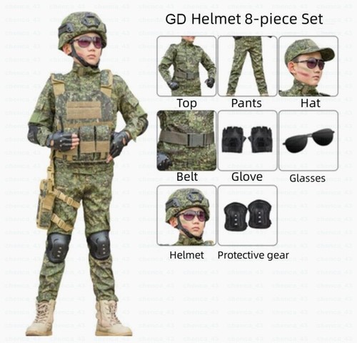 Children's Spring Autumn Camouflage Suit Special Forces Tactic Training Uniform - Picture 38 of 42