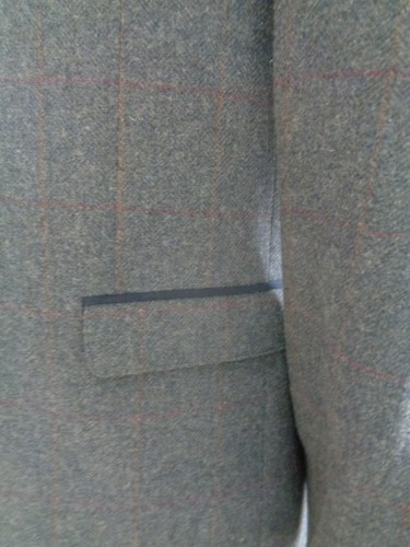 HARRY BROWN HERITAGE GIACCA TWEED BLU E GILET ABBINATO UK 42L - Foto 13 di 20